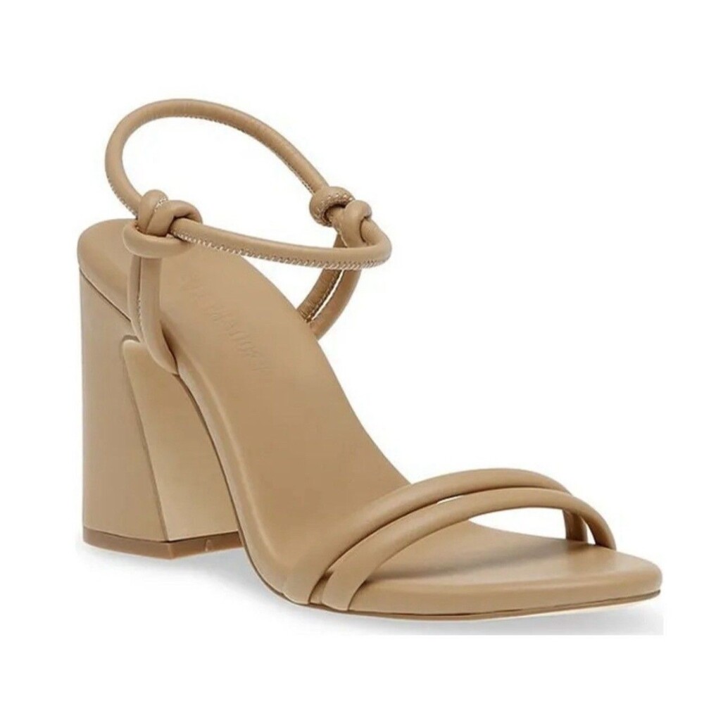 STEVE MADDEN Women’s Harrlow Leather Strappy Dress Sandals. Tan. Size 8.5